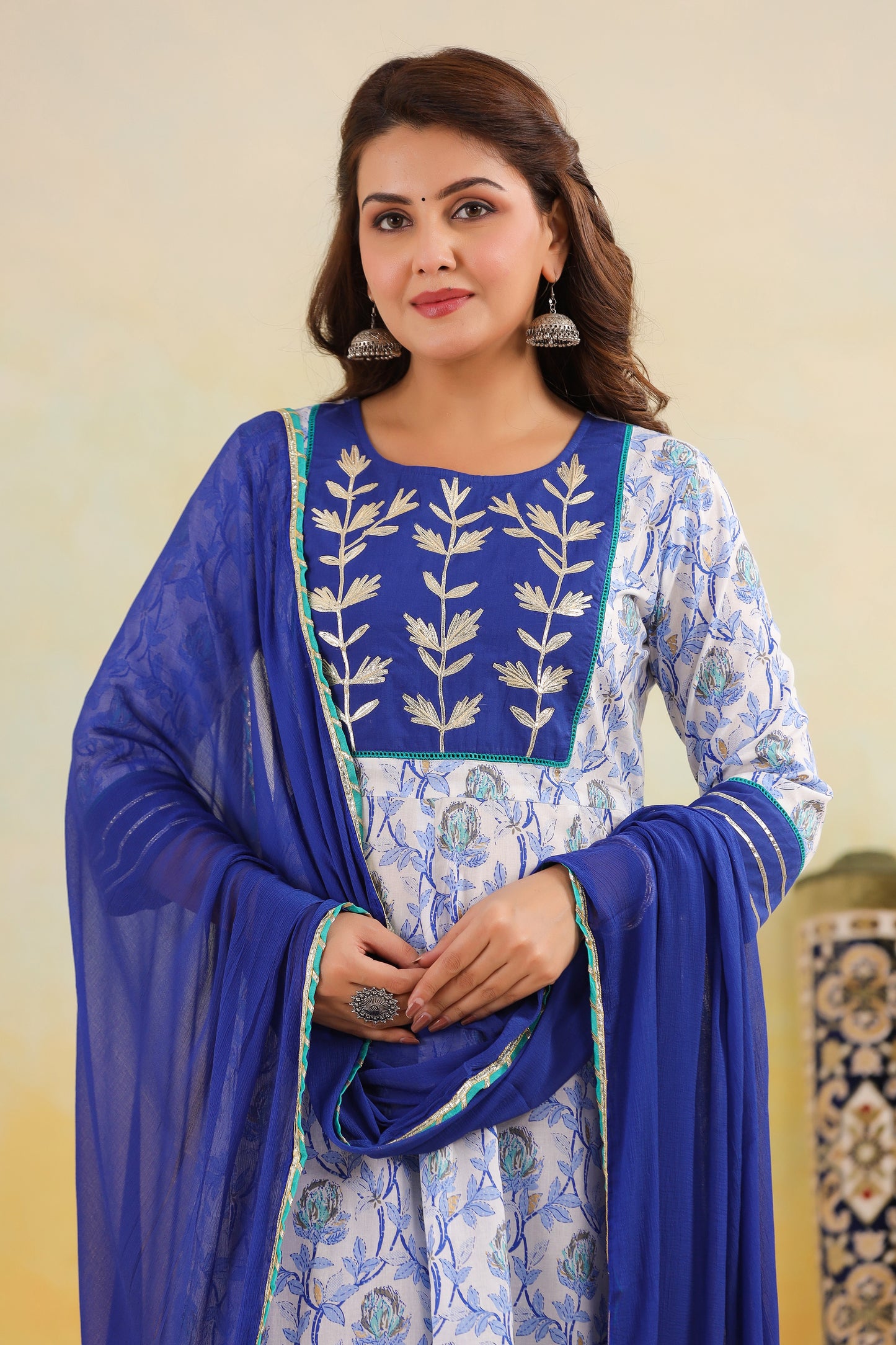 WOMEN’S COTTON KURTA PYJAMA DUPATTA SET