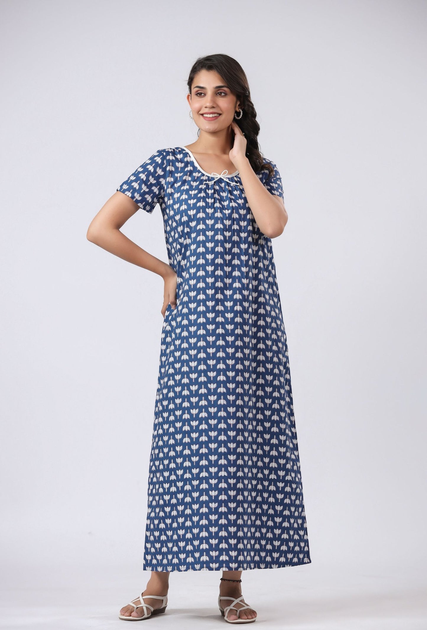 SUSTAINABLE BCI COTTON BLISSFUL SLEEP CHEMISE NIGHT DRESS