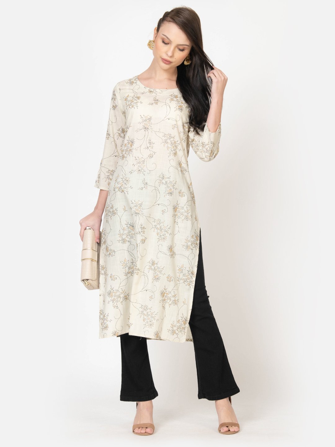 WOMEN’S HIDE AND SEEK STRAIGHT KURTA