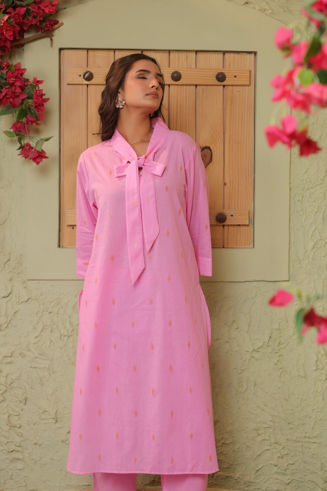 Kurta Set in Cotton Lurex for Women
