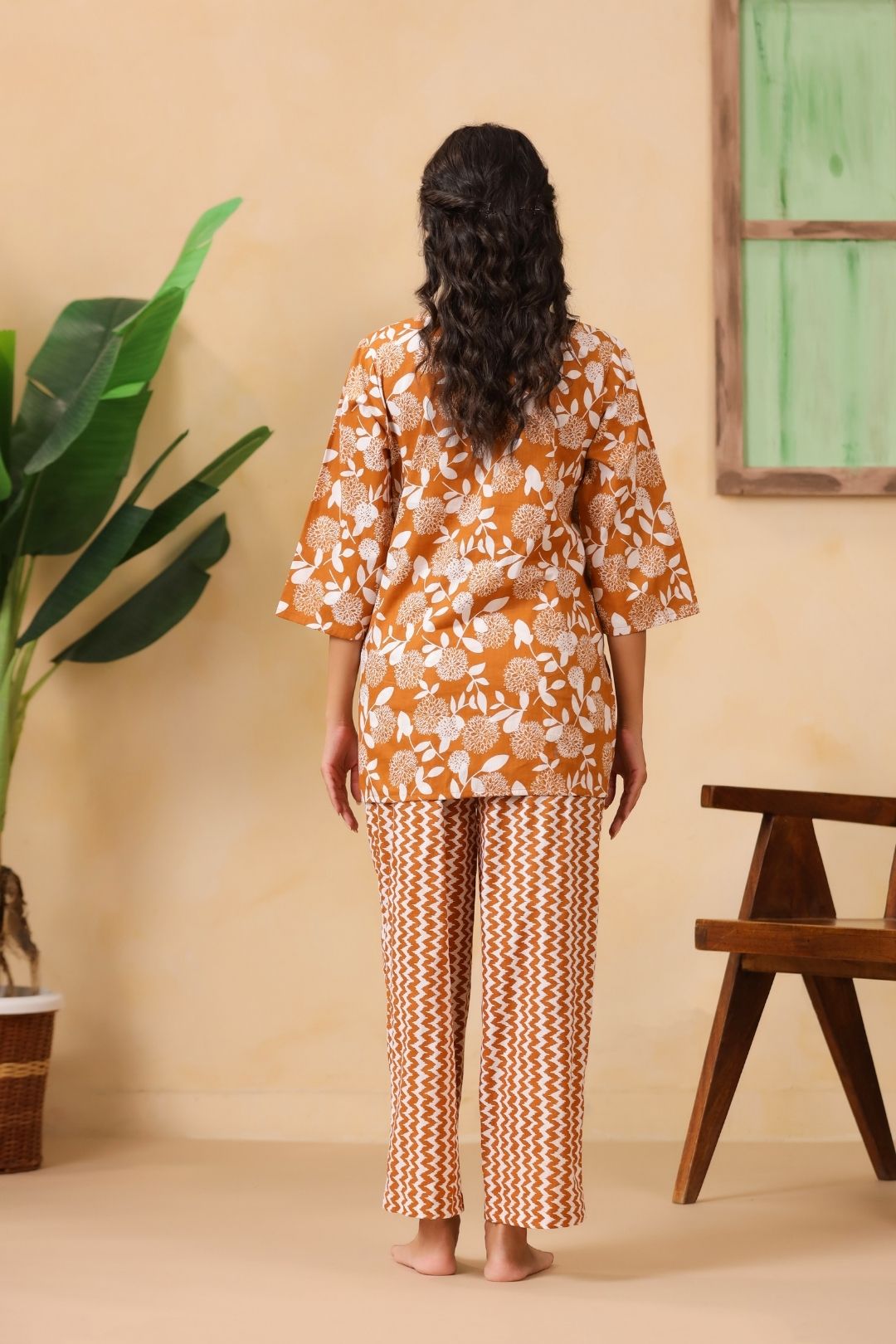 Floral Motifs Night Wear Set