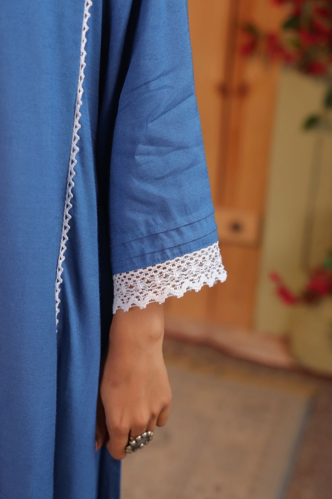 Blue Straight Fit Co-ords Set  for Women