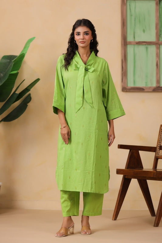 Kurta Set in Cotton Lurex for Women