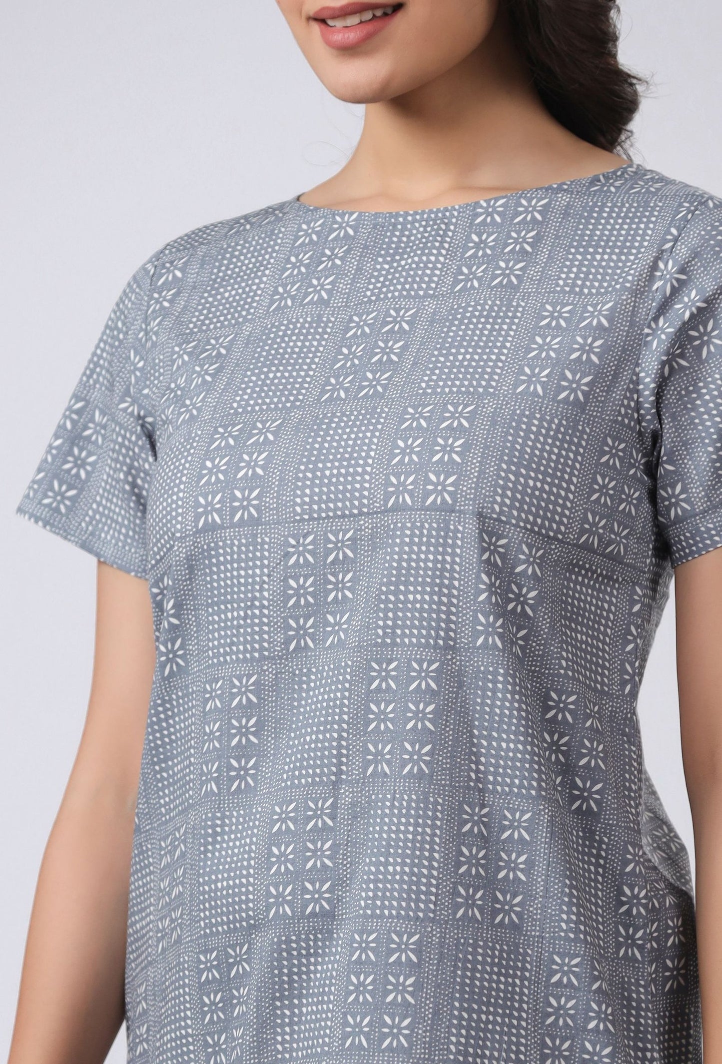 SUSTAINABLE BCI COTTON LUXE LOUNGE NIGHT DRESS