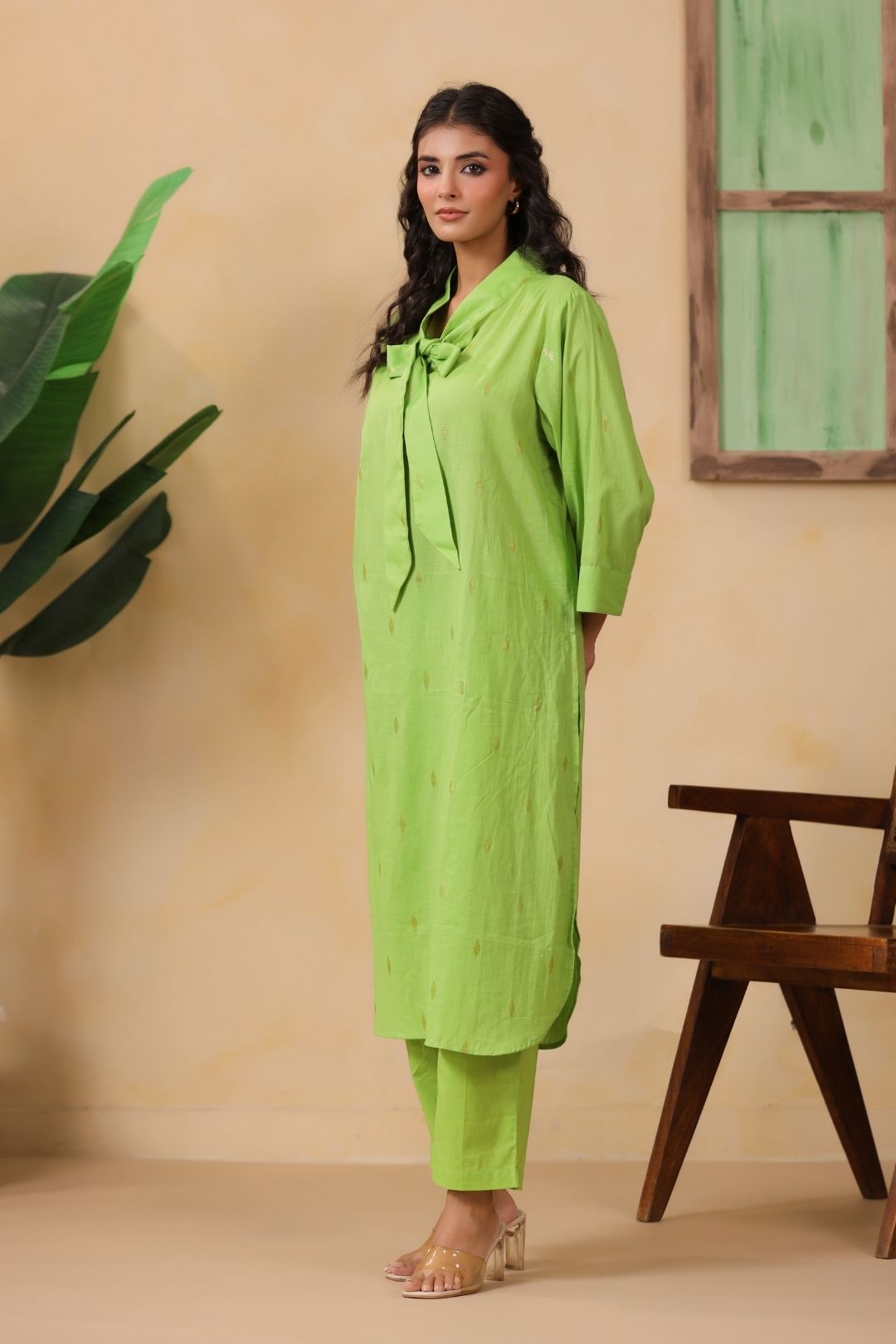 Kurta Set in Cotton Lurex for Women