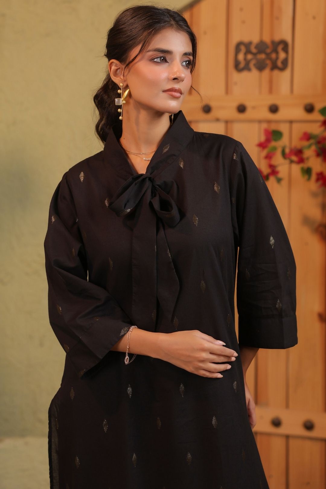 Kurta Set in Cotton Lurex for Women