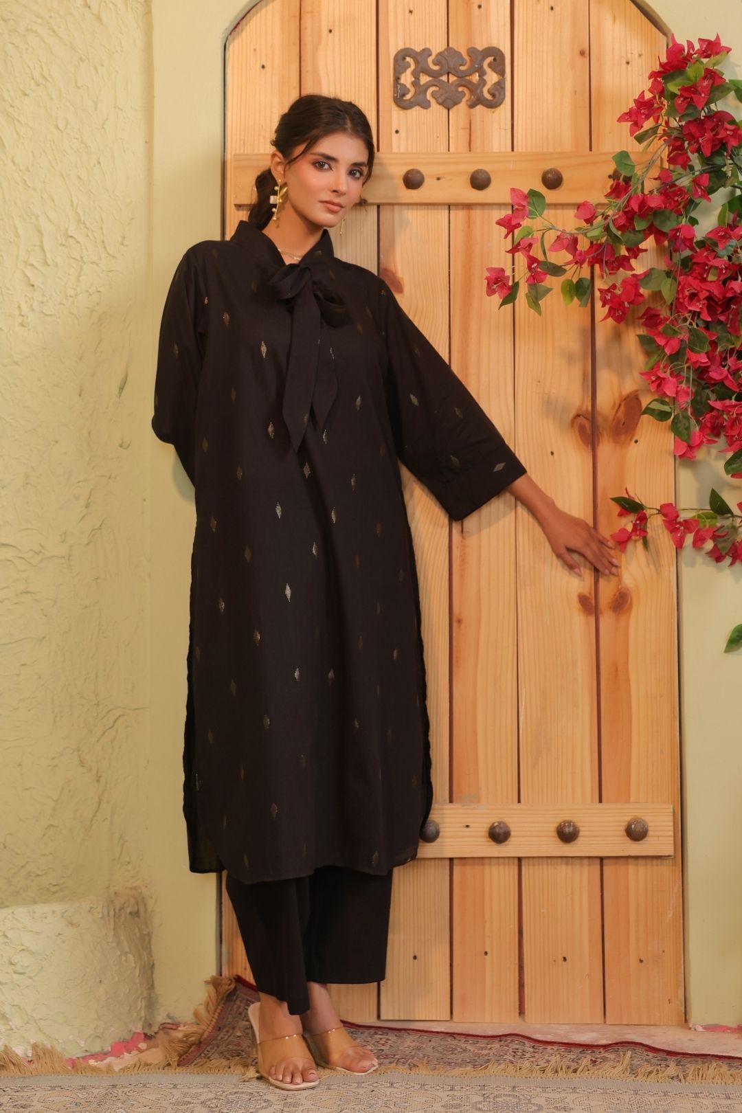 Kurta Set in Cotton Lurex for Women