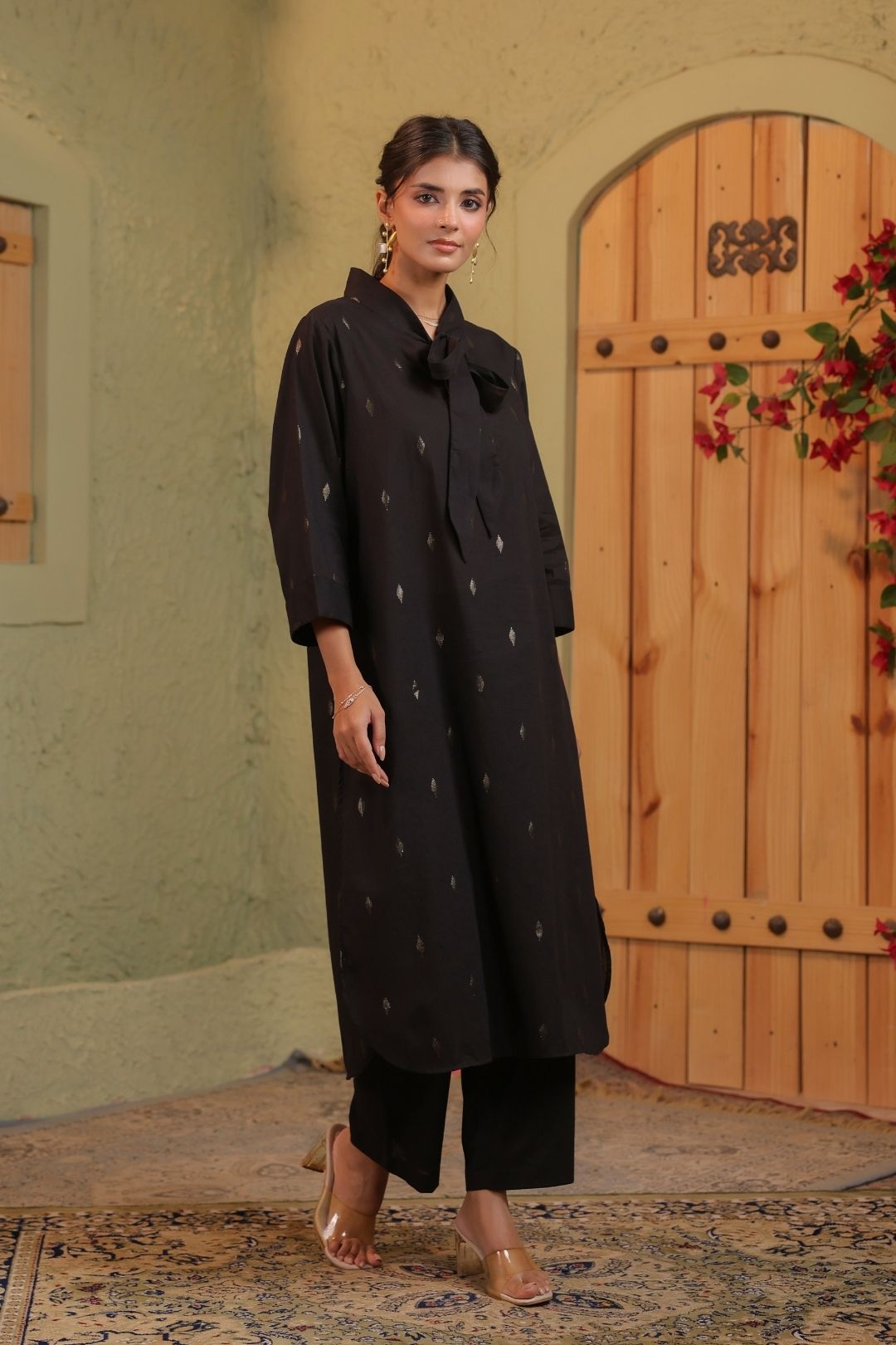Kurta Set in Cotton Lurex for Women