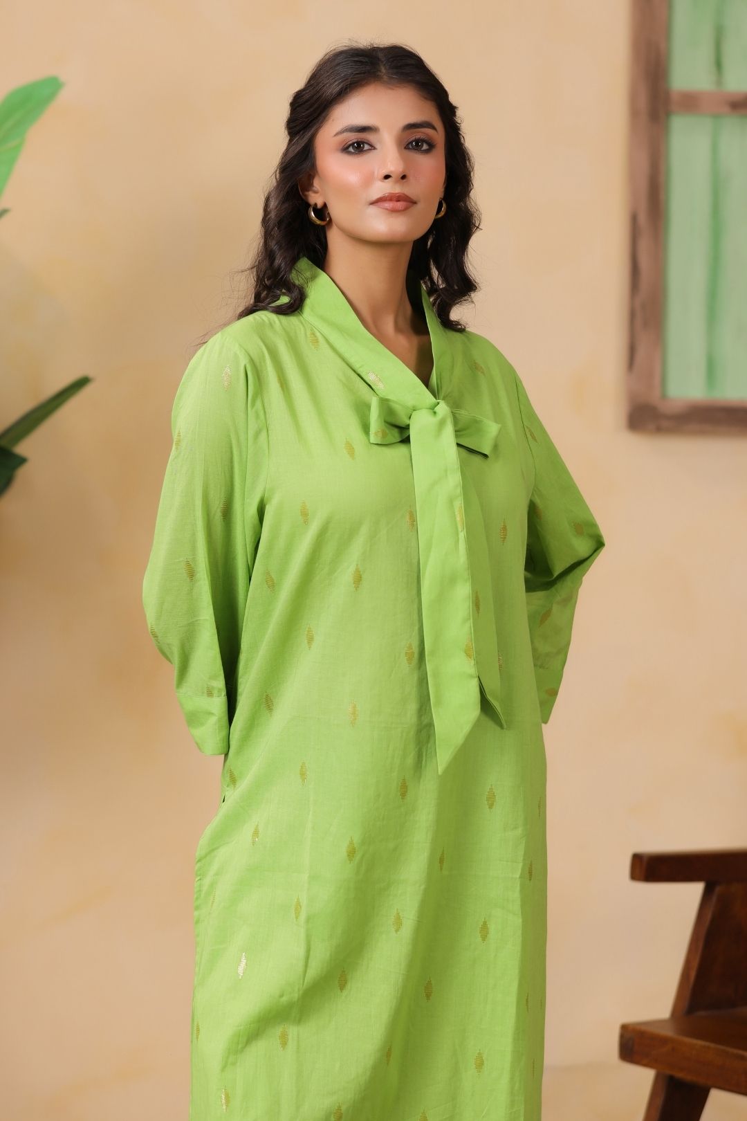 Kurta Set in Cotton Lurex for Women