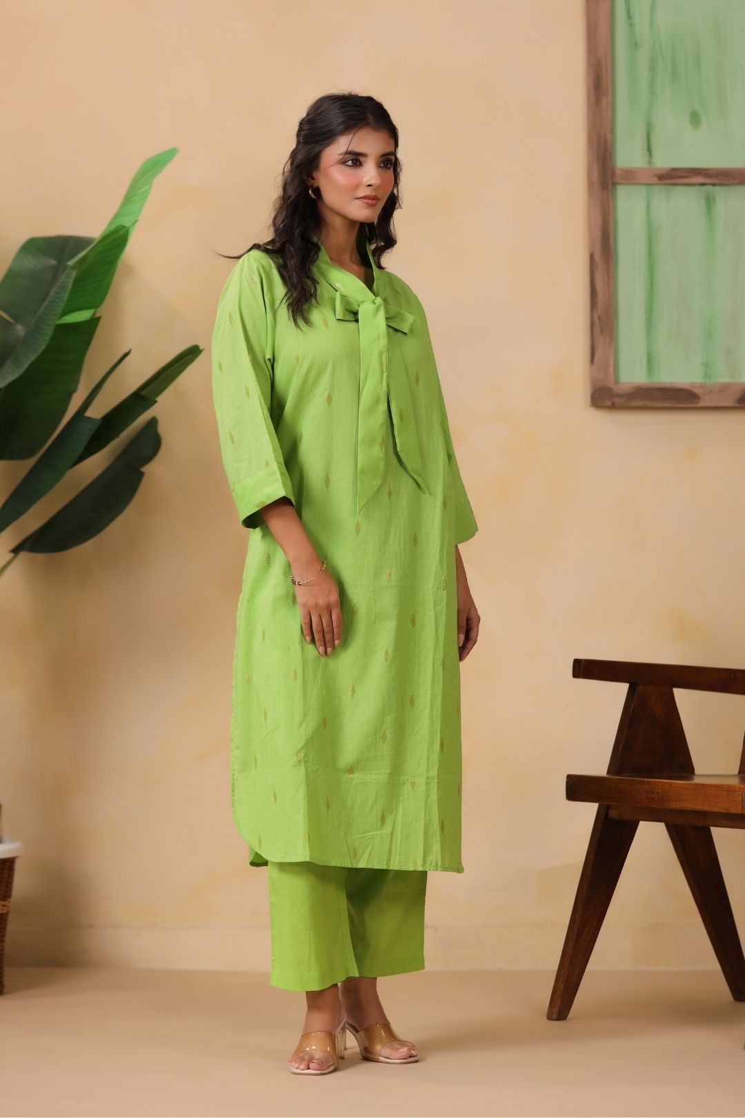 Kurta Set in Cotton Lurex for Women